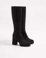 Valentino Fawcette Platform Boot In Crust Leather 90Mm - Image 6